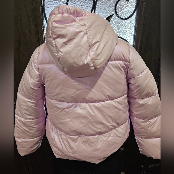 Swiss Tech Girls purple lavender Winter Zip Puffer Jacket with Hood Size M 7/8 - Picture 4 of 8